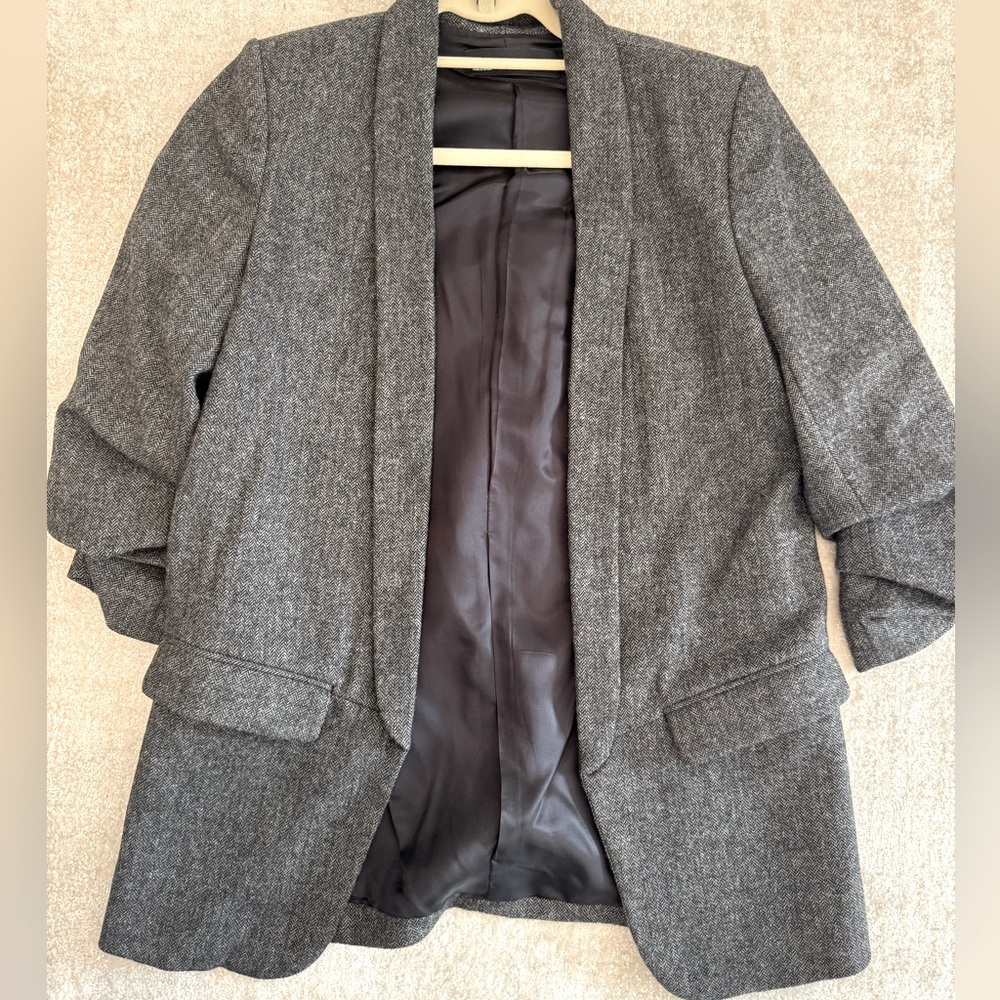 Zara Herringbone Blazer